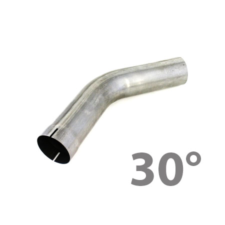 Avgasrör 30 grader böj  54mm -Rostfritt-