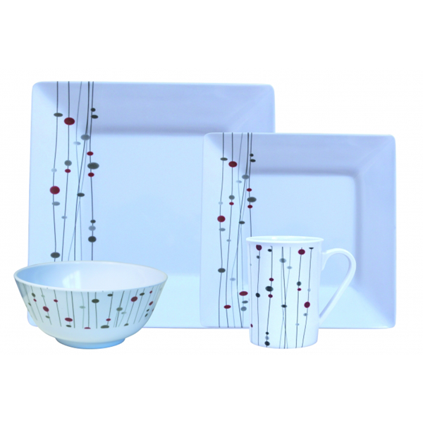 Melaminservis, Linea, 16 delar