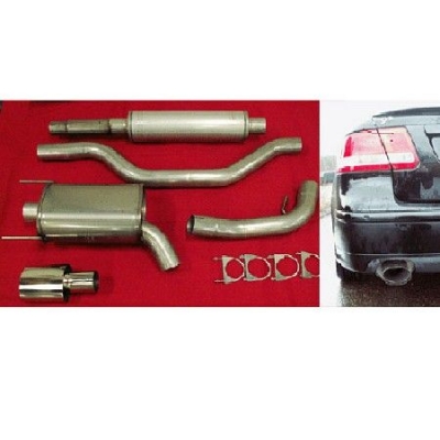 3"" sportavgassystem 9-3 04-. Halvsats, 2 dämpare. 58l tank -RF-