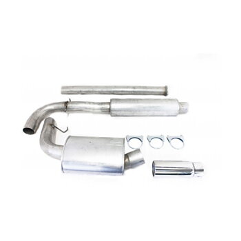 3" sportavgassystem S60 00-06. Halvsats, 2 dämpare