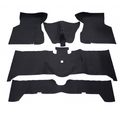 Mattsats Volvo 140 73-74, svart textil