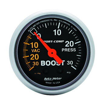 Laddtrycksmätare, Sport-Comp, AutoMeter 52 mm
