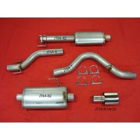 3"" sportavgassystem 9-5 02-10. Halvsats, 2 dämpare.  -RF-