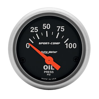 Oljetrycksmätare, Sport-Comp, AutoMeter 52 mm