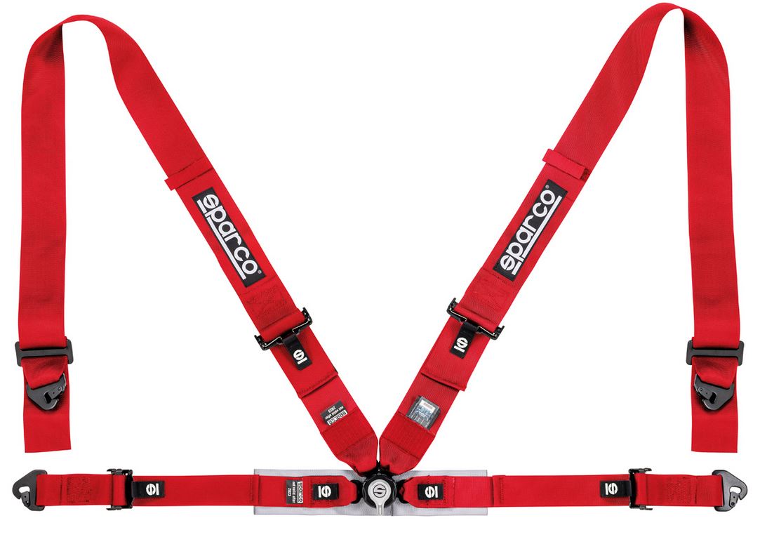 Sparco 04716M1  4-punktsbälte, rött