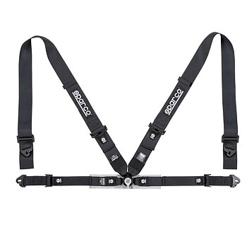 Sparco 04716M1  4-punktsbälte, svart