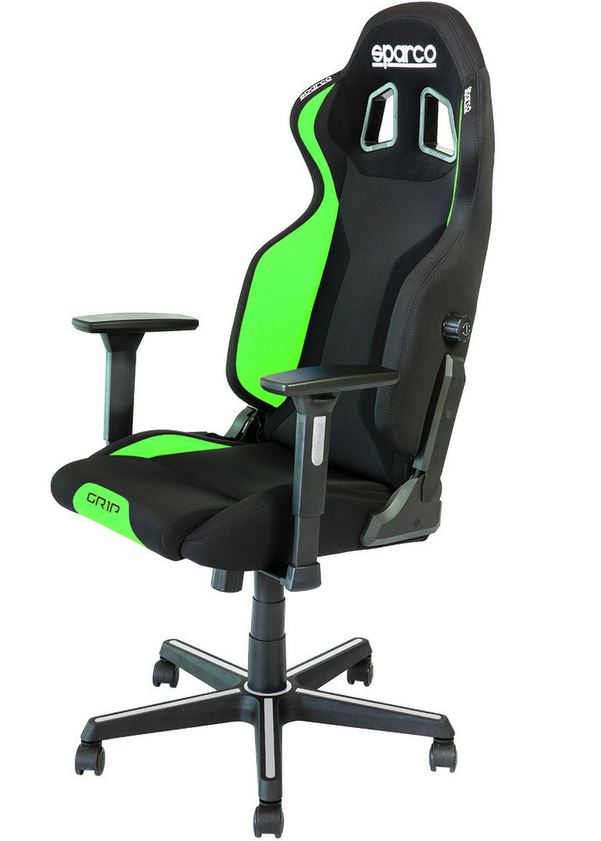 Gamingstol Sparco Grip, svart/grön