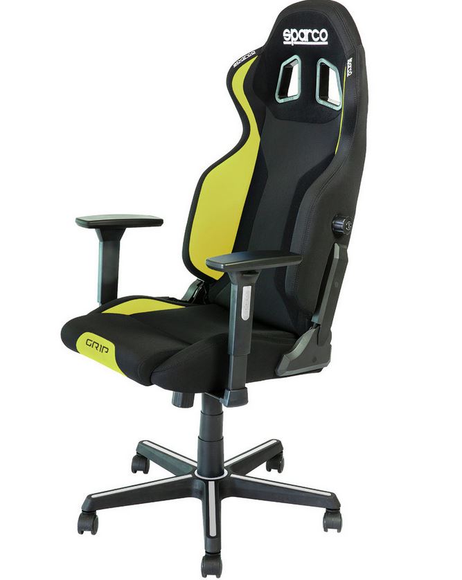 Gamingstol Sparco Grip, svart/gul
