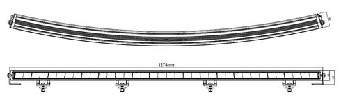 LED-ramp extraljus 50" Curved - BRIGHT by Lyson - 2