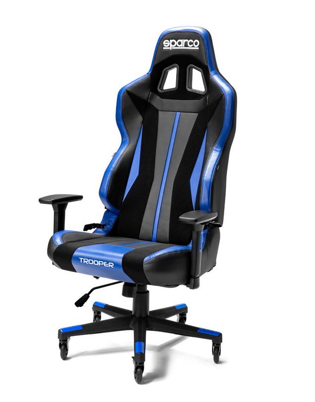 Gamingstol Sparco Trooper, svart/blå