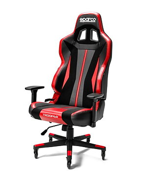Gamingstol Sparco Trooper, svart/röd