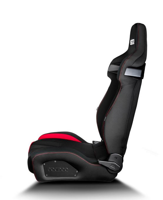 Sparco Sportstol R333, svart/röd - 3