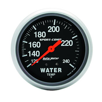 Vattentempmätare Fahrenheit, Sport-Comp, AutoMeter 67 mm