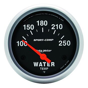 Vattentempmätare Fahrenheit, Sport-Comp, AutoMeter 67 mm