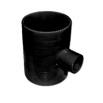 T-Slang Siliconslang Diameter 76 till 50mm , Svart