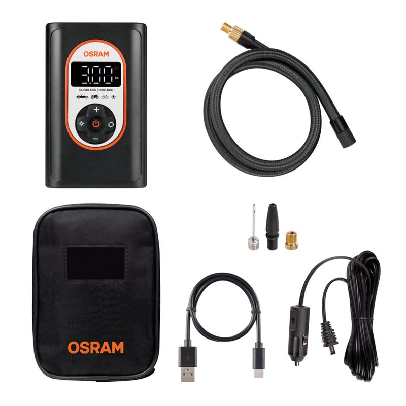 Luftkompressor Uppladdningsbar M. Powerbank Osram 4000 - 2
