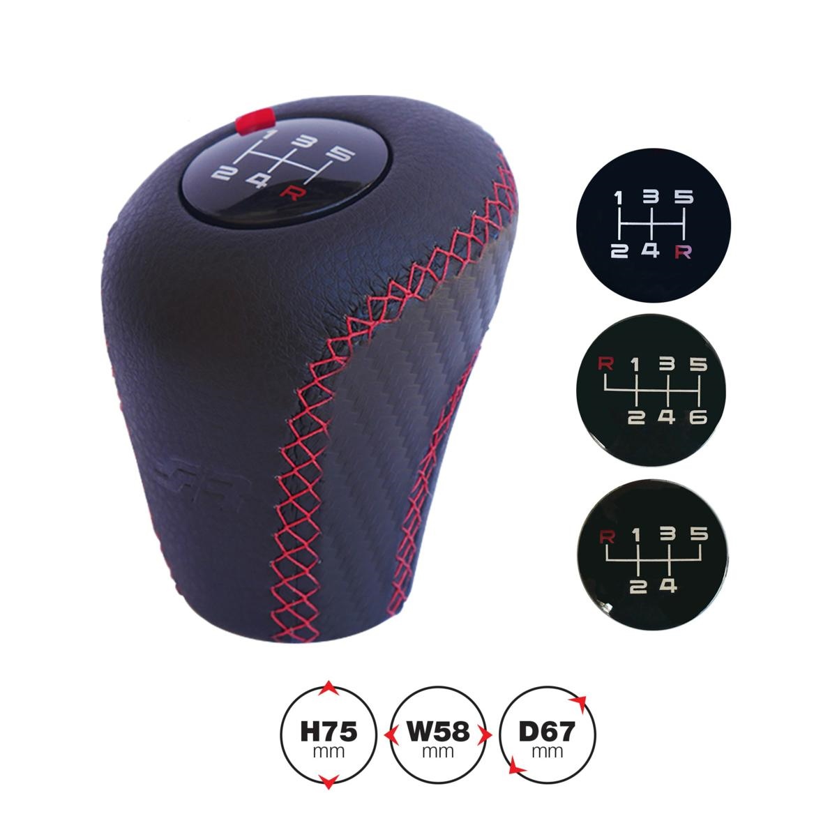 Växelspaksknopp Slick, röd