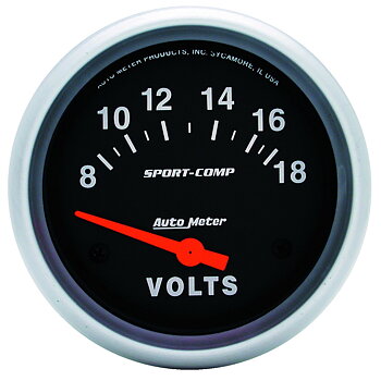 Voltmätare, Sport-Comp, AutoMeter 67 mm
