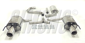 2,5" sportavgassystem 9-3 Aero 2,8T/ 2,0T 06- + 1,8T/ 2,0T 03-. Halvsats