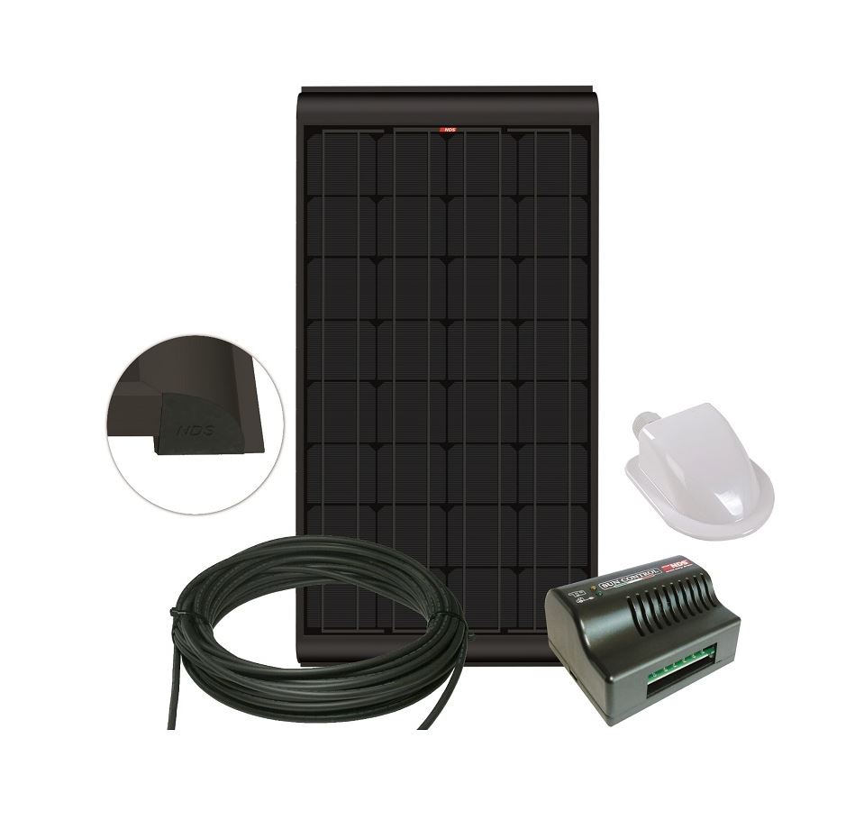 Solpanelskit Blacksolar 155W med MPPT regulator