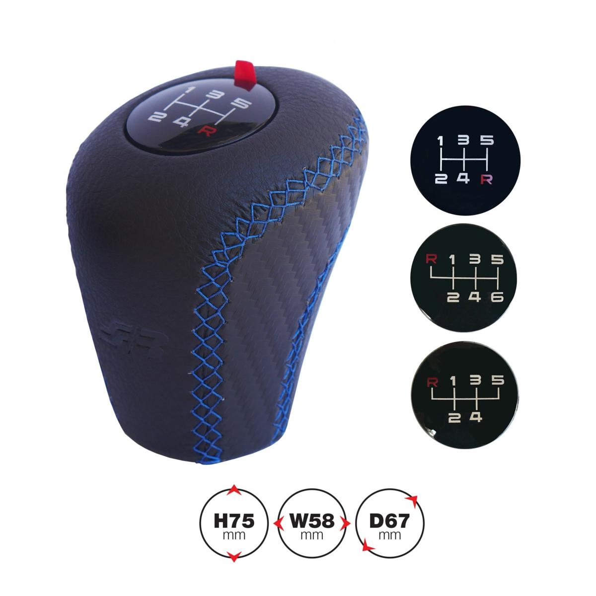 Växelspaksknopp Slick, blå