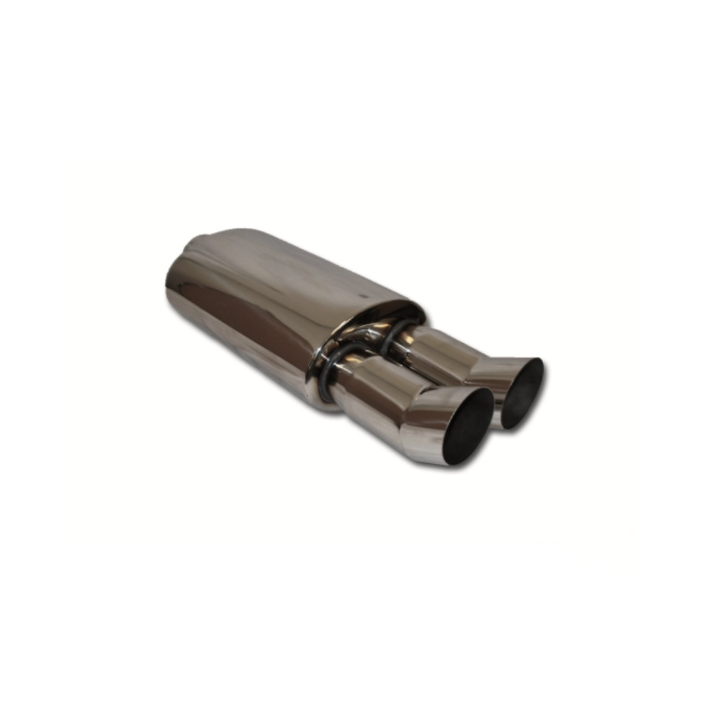 Slutdämpare 2,5"" med 2x2,5"" vinklat utblås