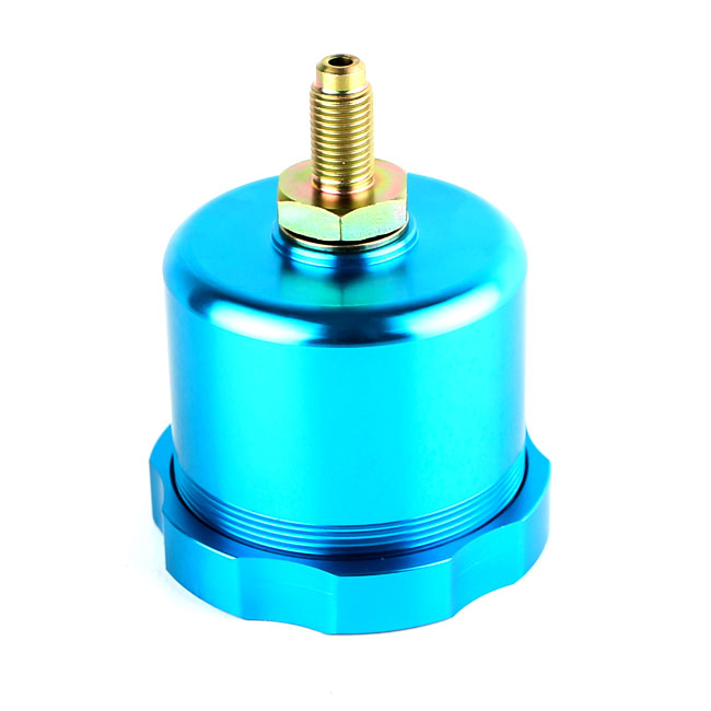 Bromsvätskebehållare Mittenanslutning Aluminium blå