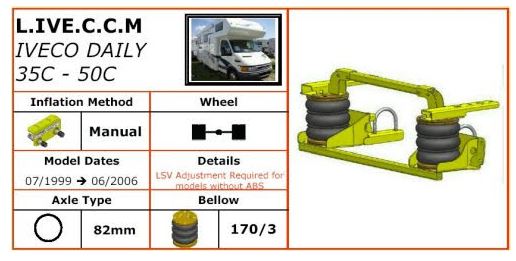 Luftfjädring Iveco 35C-50C 00-06