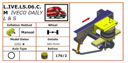 Luftfjädring Iveco Daily L&S 06-14