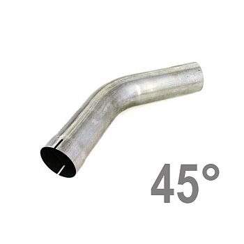 Avgasrör 45 grader böj 101,6mm 4 Tum -Stål-