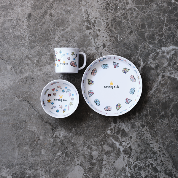 Melaminservis barn, Camping Kidz, 3 delar