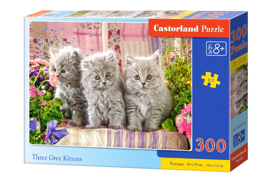 Tre Gråa Kattungar 300 Bitar Castorland - 2
