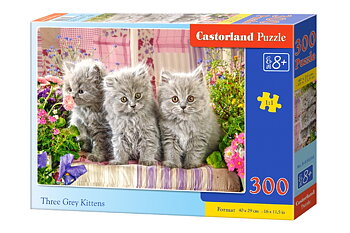 Tre Gråa Kattungar 300 Bitar Castorland