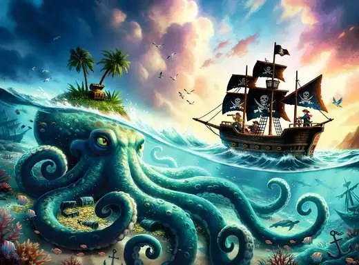 Octopus Treasure, 100 Bitar XXL Ravensburger