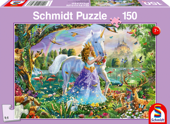 Princess, unicorn and castle 150 Bitar Schmidt - 2