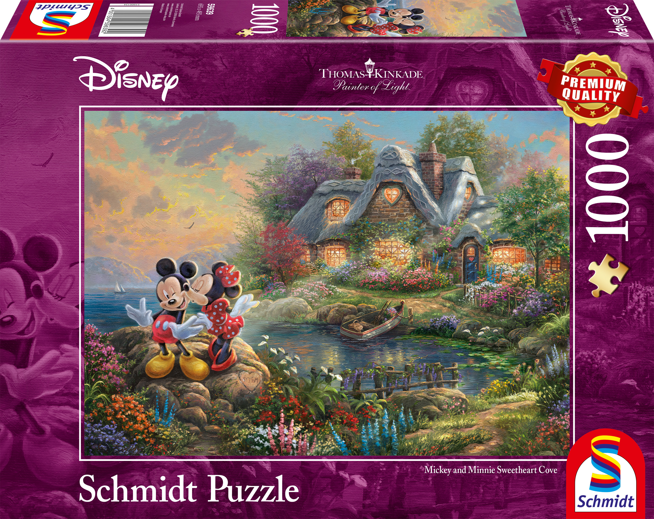 Mickey and Minnie Sweetheart Cove 1000 Bitar Schmidt - 2