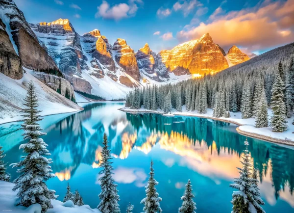 Lake Moraine in Winter, 1000 Bitar Eurographic