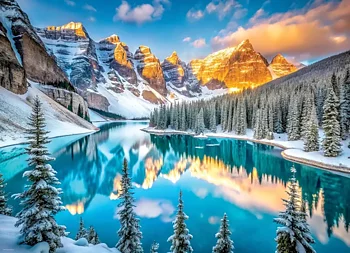 Lake Moraine in Winter, 1000 Bitar Eurographic