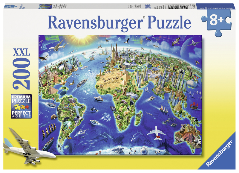 World Landmarks Map  200 XXL Bitar  Ravensburger - 2