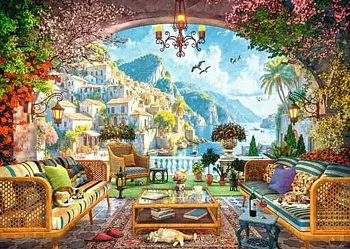 Mediterranean Terrace View, 1000 Bitar Ravensburger