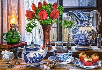 Still Life with Tulips 1500 Bitar Castorland