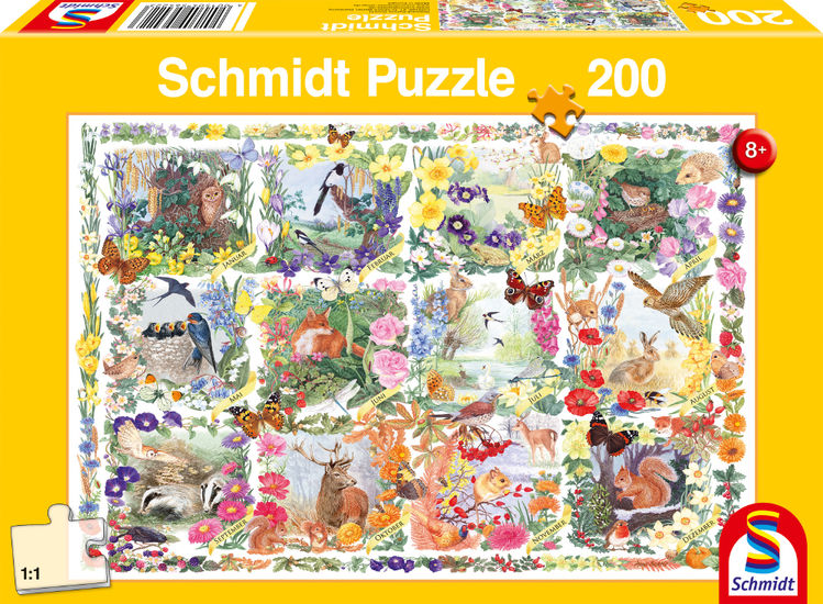 Trough the seasons with animals and flowers 200 bitar Schmidt - 2