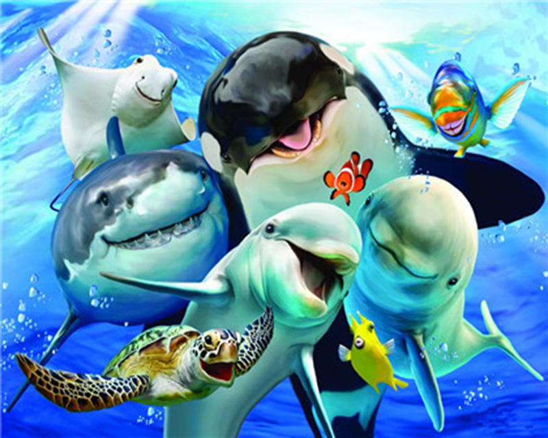 Happy Fish, Diamond Picture Diamond Painting