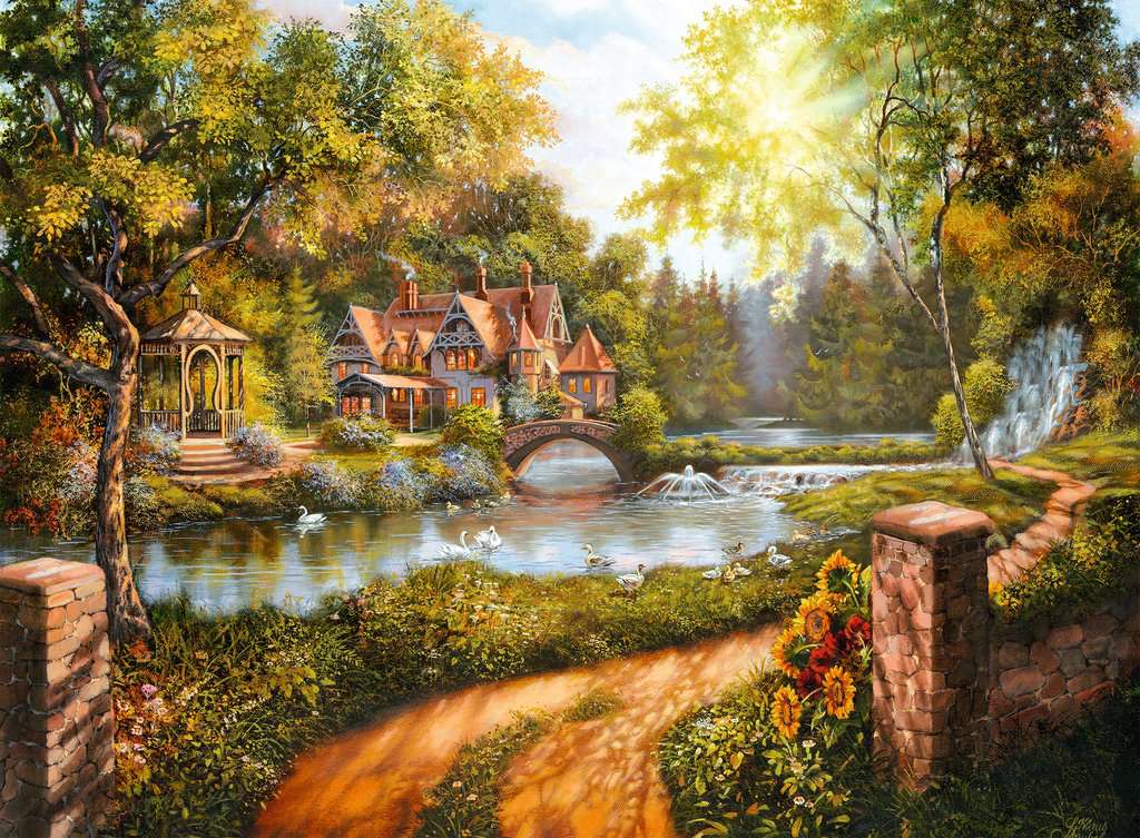 Cottage by the River 500 Bitar Ravensburger
