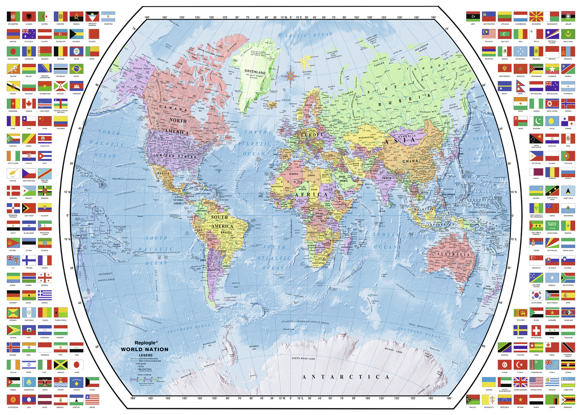 Political World Map 1000 Bitar Ravensburger