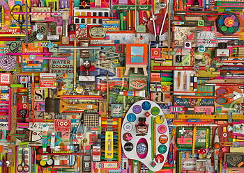 Vintage artists materials 1000 Bitar Schmidt