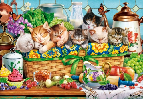 Napping Kittens 1000 Bitar Castorland