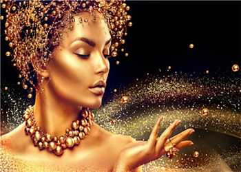 Kvinna i Koppar,  Diamond Picture Diamond Painting