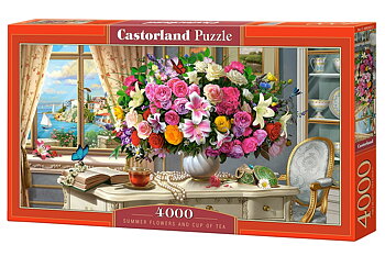 Summer Flowers and Cup of Tea 4000 Bitar Castorland  