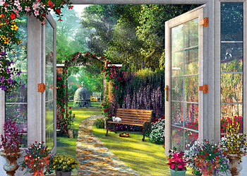 View of the Enchanted Garden 1000 Bitar Schmidt